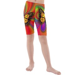 Arrangement Butterfly Aesthetics Kids  Mid Length Swim Shorts by Celenk