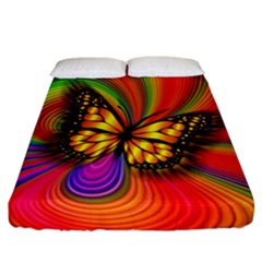 Arrangement Butterfly Aesthetics Fitted Sheet (california King Size) by Celenk