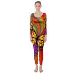 Arrangement Butterfly Aesthetics Long Sleeve Catsuit