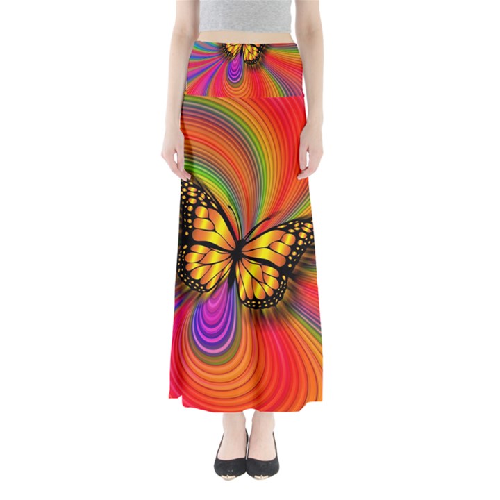 Arrangement Butterfly Aesthetics Full Length Maxi Skirt