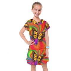 Arrangement Butterfly Aesthetics Kids  Drop Waist Dress