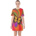 Arrangement Butterfly Aesthetics Sixties Short Sleeve Mini Dress View1