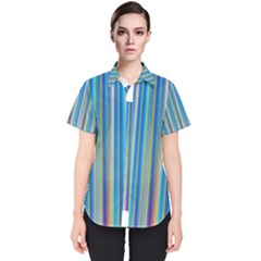 Colorful Color Arrangement Women s Short Sleeve Shirt