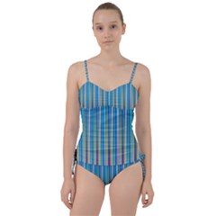 Colorful Color Arrangement Sweetheart Tankini Set