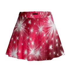 Christmas Star Advent Background Mini Flare Skirt by Celenk