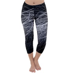 Flash Black Thunderstorm Capri Winter Leggings  by Celenk