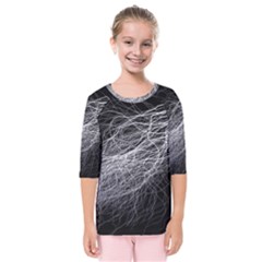 Flash Black Thunderstorm Kids  Quarter Sleeve Raglan Tee