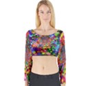 Background Color Pattern Structure Long Sleeve Crop Top View1