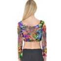 Background Color Pattern Structure Long Sleeve Crop Top View2