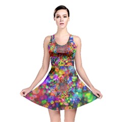 Background Color Pattern Structure Reversible Skater Dress by Celenk