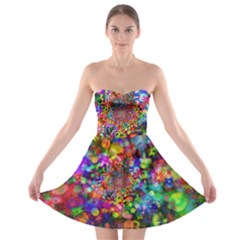 Background Color Pattern Structure Strapless Bra Top Dress by Celenk