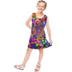 Background Color Pattern Structure Kids  Tunic Dress by Celenk