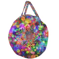 Background Color Pattern Structure Giant Round Zipper Tote