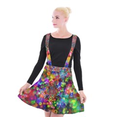 Background Color Pattern Structure Suspender Skater Skirt by Celenk