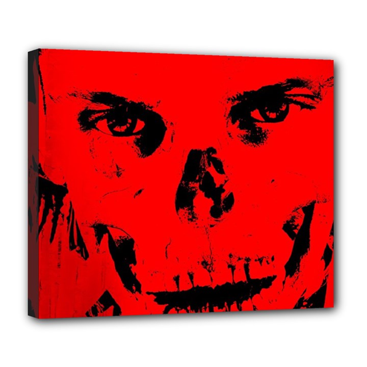 Halloween Face Horror Body Bone Deluxe Canvas 24  x 20  