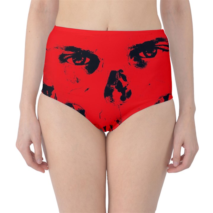 Halloween Face Horror Body Bone High-Waist Bikini Bottoms