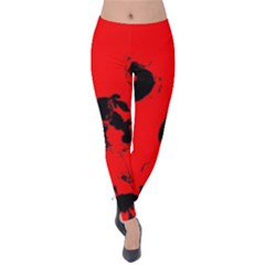 Halloween Face Horror Body Bone Velvet Leggings