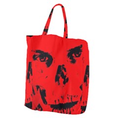 Halloween Face Horror Body Bone Giant Grocery Zipper Tote