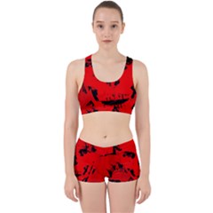 Halloween Face Horror Body Bone Work It Out Sports Bra Set