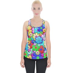 Flowers Ornament Decoration Piece Up Tank Top