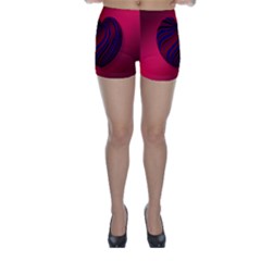 Heart Love Luck Abstract Skinny Shorts by Celenk