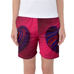 Heart Love Luck Abstract Women s Basketball Shorts by Celenk