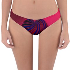 Heart Love Luck Abstract Reversible Hipster Bikini Bottoms