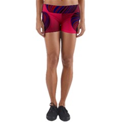 Heart Love Luck Abstract Yoga Shorts by Celenk