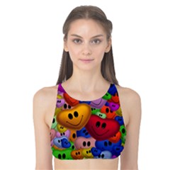 Heart Love Smile Smilie Tank Bikini Top by Celenk