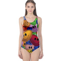 Heart Love Smile Smilie One Piece Swimsuit by Celenk