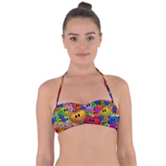 Heart Love Smile Smilie Halter Bandeau Bikini Top