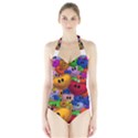 Heart Love Smile Smilie Halter Swimsuit View1