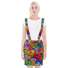 Heart Love Smile Smilie Braces Suspender Skirt by Celenk