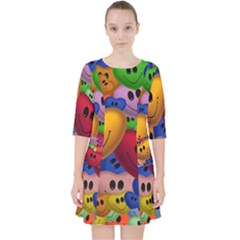 Heart Love Smile Smilie Pocket Dress by Celenk