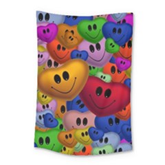 Heart Love Smile Smilie Small Tapestry