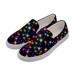 Fireworks Rocket New Year S Day Women s Canvas Slip Ons