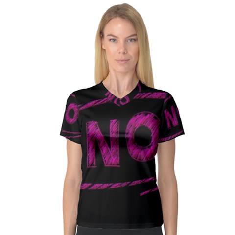 No Cancellation Rejection V-neck Sport Mesh Tee by Celenk