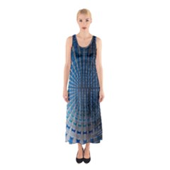 Data Computer Internet Online Sleeveless Maxi Dress by Celenk