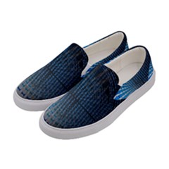 Data Computer Internet Online Women s Canvas Slip Ons