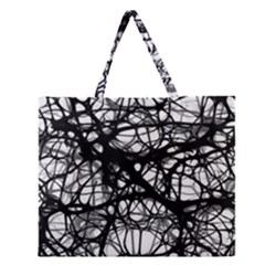 Neurons Brain Cells Brain Structure Zipper Large Tote Bag by Celenk