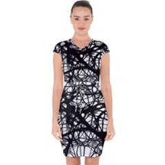 Neurons Brain Cells Brain Structure Capsleeve Drawstring Dress 