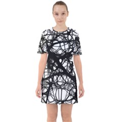 Neurons Brain Cells Brain Structure Sixties Short Sleeve Mini Dress