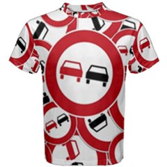 Overtaking Traffic Sign Men s Cotton Tee by Celenk