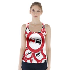 Overtaking Traffic Sign Racer Back Sports Top by Celenk