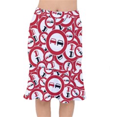 Overtaking Traffic Sign Mermaid Skirt