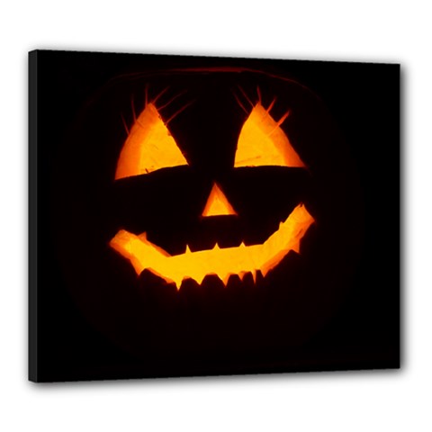 Pumpkin Helloween Face Autumn Canvas 24  X 20  by Celenk