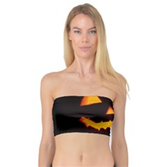 Pumpkin Helloween Face Autumn Bandeau Top by Celenk