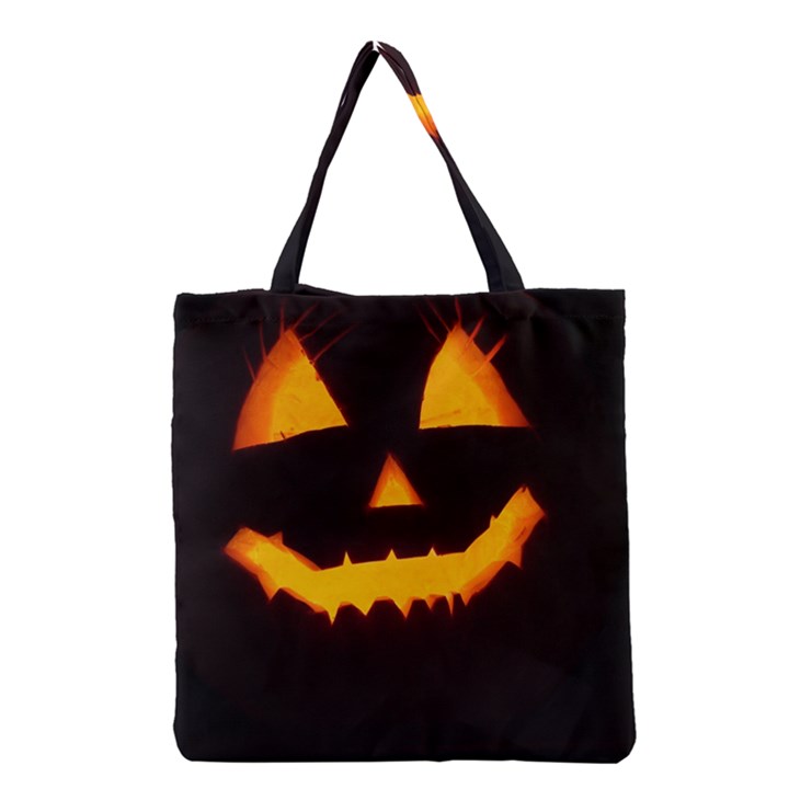 Pumpkin Helloween Face Autumn Grocery Tote Bag