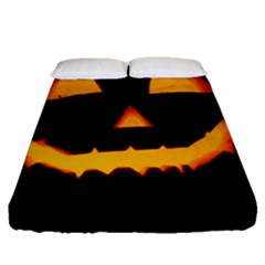 Pumpkin Helloween Face Autumn Fitted Sheet (queen Size) by Celenk