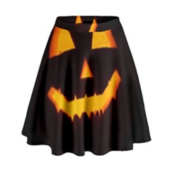 Pumpkin Helloween Face Autumn High Waist Skirt by Celenk